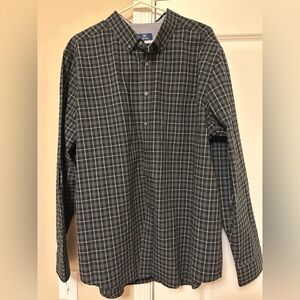 George Men's Gray Plaid Button Down Shirt